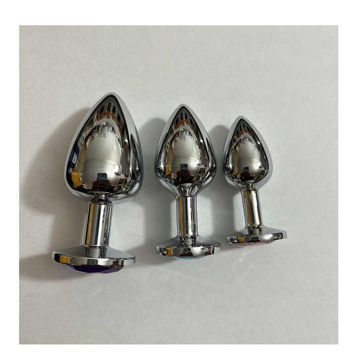 Metal Steel Bondage Anal Butt Plug with Heart Shape From One.wish.health.care