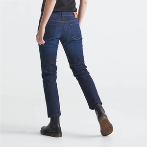 Jean déchiré évasé en denim biologique noir respirant et écologique pour femme, style skinny hip-hop, pantalon décontracté - Product Image 4