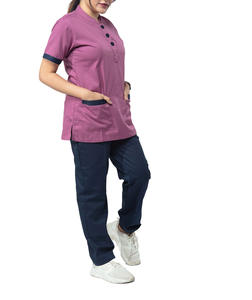 Ventes en gros de tenues d'hôpital personnalisées avec logo unisexe, ensembles de blouses médicales pour médecins et infirmières, polyester et élasthanne, en provenance du Pakistan - Product Image 2