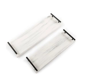 Plateau de service d'excellente qualité Plateau de service poli brillant en aluminium de conception populaire pour le plateau de vaisselle de restaurants au meilleur prix - Product Image 2