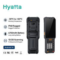 Terminal portable robuste PDA avec scanner de codes-barres 1D/2D pour chaîne du froid, 38 touches, IP68, Android 14, batterie 6700 mAh à échange à chaud
