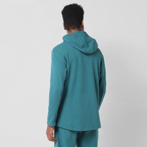 Sudadera con capucha relajada de mezcla de algodón ultrasuave para hombre, perfecta para días casuales y para descansar, disponible en varios tonos tierra - Product Image 4