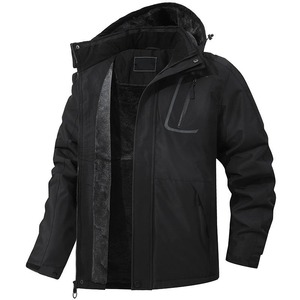 Men's Casual <b>Winter</b> Ski <b>Jacket</b> <b>Waterproof</b> Breathable Eco-Friendly Stand Front Pocket Outdoor Mountain Sports Warm Fleece Lining - Product Image 2