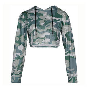 Sudadera con capucha corta transpirable deportiva para mujer, ropa de invierno cómoda para todos los días con impresión de logotipo frontal personalizado, ropa de calle antiarrugas - Product Image 1