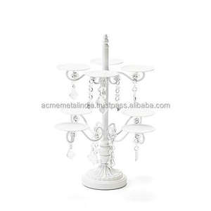 Soporte decorativo para pasteles hecho a mano, forma redonda con cuentas de cristal, Ideal para bodas, cumpleaños y uso elegante en la Mesa - Product Image 3