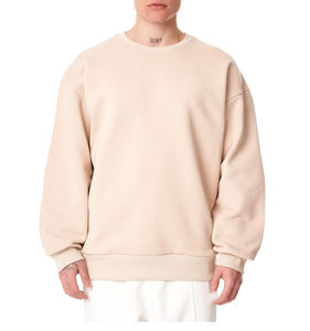 High Quality Wholesale <b>Men</b> <b>Hoodie</b> Custom 100% Cotton Fleece Crewneck <b>Lined</b> Eco-Friendly Gym Training Casual Streetwear Winter - Product Image 1