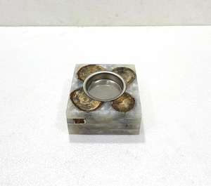 Fancy Natural White Resin Square Metal Incense Holder Burner for Home Christmas Table Decor Other Type <b>Candle</b> Holder <b>Oud</b> Burner - Product Image 1