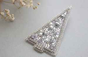 Broches perlées Broche design faite à la main. Accessoires de haute qualité. Broche design unique. Baby shower meilleur cadeau. - Product Image 5