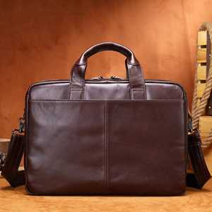 Wholesale Design <b>15.6</b> <b>Inch</b> Business <b>Laptop</b> <b>Bag</b> Leather Waterproof Shoulder Briefcases for Men Hard <b>Bag</b> Travel - Product Image 5
