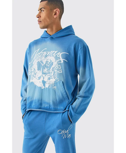 Ensemble de jogging unisexe personnalisé en molleton 100 % coton à séchage rapide avec impression en relief pour l'automne - Product Image 4