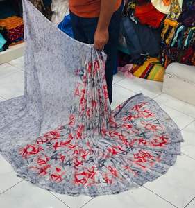 Hot Selling Sudanese thoub Multicolor chiffon <b>fabric</b> Polyester chiffon <b>Fabric</b> Wholesale Manufacturer - Product Image 1