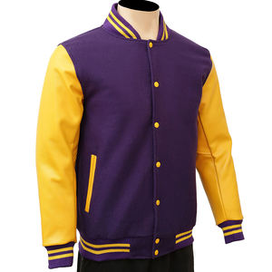 Populaire Bonne Varsity Vestes Ras Du Cou Col Logo Personnalisé Impression Manches Longues Collège Baseball Veste Pour Hommes - Product Image 5