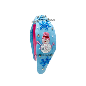 Diadema de pelo con cuentas de semillas de algodón hecha a mano para niñas, diseño anudado, accesorio de fiesta de Navidad, última Personalización de moda - Product Image 4