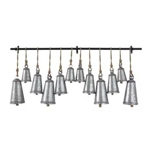 Forme ronde moderne Golden Christmas Hanging Jingle Bell Gold Finished Decorative Star Cut Design - Product Image 6