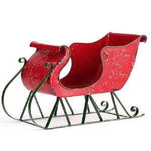 Trineo de Papá Noel de Navidad directo de fábrica al por mayor con textura roja OCASIÓN DE Navidad adorno decorativo para el hogar interior y exterior - Product Image 1