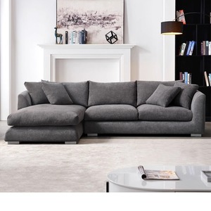 Sofá Seccional en Forma de L de Tela Chenille, Estilo Nórdico Moderno y Simple, para Sala de Estar, Desmontable y Lavable, Novedad Global - Product Image 1