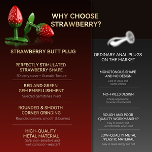 Plug Anale in Lega <span class=keywords><strong>di</strong></span> Alluminio a Forma <span class=keywords><strong>di</strong></span> Fragola, Superficie Liscia per Esercizi <span class=keywords><strong>di</strong></span> <span class=keywords><strong>Piacere</strong></span> Anale, Giocattoli Sessuali per Adulti, per Donne e Uomini - Product Image 3