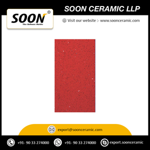Luxurious Polished Red Quartz Slab with Marble Design for Tabletops Artificial Slab Stone From Indian Supplier - Product Image 3