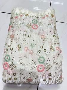 Tissu en dentelle jacquard à armure tissée pour vêtements de mariée, maille brodée de haute qualité pour vêtements de mode, vente en gros, taille moyenne - Product Image 2