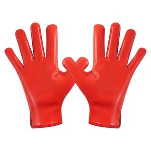 Gants de football américain en silicone bicolore de qualité supérieure avec surface de contact antidérapante pour les sports de compétition en plein air - Product Image 4