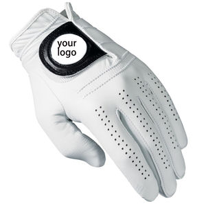 Guantes de golf de cuero Cabretta Real de alta calidad 100% con logotipo personalizado, protección UV transpirable, servicio OEM para hombres, deportes - Product Image 1