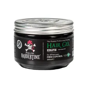 BARBERTIME-GEL de queratina para estilismo del cabello, producto de cera para estilismo del cabello, pomada a base de agua, 300 ml