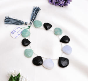 ลูกปัดลูกแพร์เหลี่ยมเพชรพลอยขนาด11นิ้วลูกปัดลูกแพร์เพชรพลอยเหลี่ยมเพชรพลอยธรรมชาติผสมสำหรับการทำเครื่องประดับที่ดีทำอัญมณี - Product Image 1