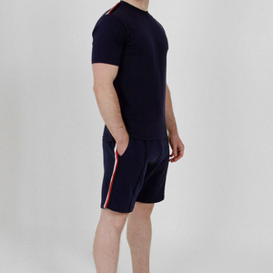 Conjunto deportivo OEM para hombre, conjunto de 2 piezas de verano, camisetas de manga corta y pantalones cortos, conjunto de pantalones cortos transpirables informales con estilo para hombre - Product Image 6