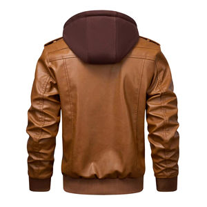 Chaqueta de piel de oveja de carreras para hombre de Otoño/Invierno, cuello levantado, patrón de camuflaje, logotipo frontal, longitud corta, revestimiento Formal - Product Image 6