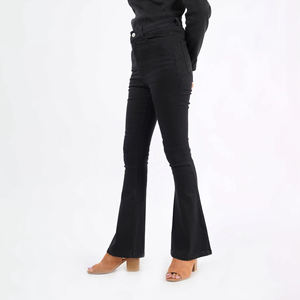 <b>Women's</b> High Quality Casual <b>Slim</b> Straight Mid <b>Jeans</b> XL Size Wide Leg Pockets Flat Washed Breathable Quick Dry Summer Fashion - Product Image 3