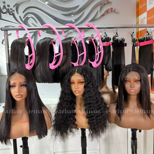Pelucas sin pegamento de alta calidad al por mayor de fábrica, pelucas de cabello humano con cierre de encaje frontal para mujeres negras - Product Image 6