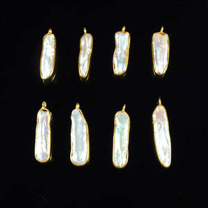 แม่มุกรูปร่างตัวเชื่อมต่อน้ําจืดเสน่ห์ DIY เพิร์ลคริสตัลหิน Healing ส่วนประกอบเครื่องประดับ - Product Image 2