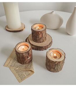 Bougeoir fait main Bougeoir personnalisé Décor en résine de bois Bougeoir décoratif - Product Image 2