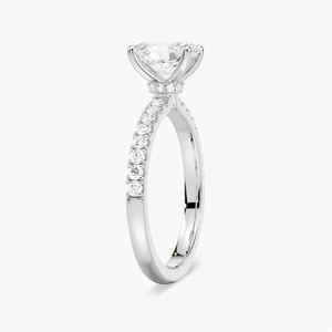 Bague de fiançailles en diamant de laboratoire de taille ovale de 1,20 CTW, certifiée IGI, or massif 14 carats - Product Image 3