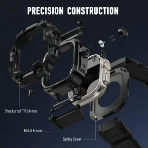 เคสกันกระแทก TPU พร้อมสายนาฬิกาโลหะ+สายนาฬิกา TPU สำหรับ Apple Watch Ultra 49 มม. 45 มม. 44 มม. ชุดดัดแปลงสายนาฬิกาสำหรับ S11 10 46 มม. - Product Image 2