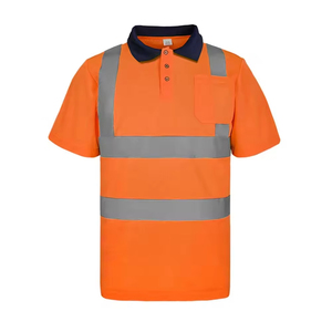 Camiseta Polo de seguridad de ropa de trabajo de construcción de manga corta reflectante de alta visibilidad personalizada de fábrica de alta calidad más vendida - Product Image 6