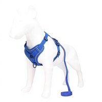 Harnais anti-traction pour chien avec maille réfléchissante, sangles réglables, doubles anneaux en D, boucle rapide pour l'entraînement et la promenade, vente en gros