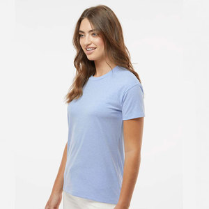 T-shirt en coton pour femmes-T-shirt cool et écologique pour femmes T-shirt respirant décontracté CVC pour femmes - Product Image 1