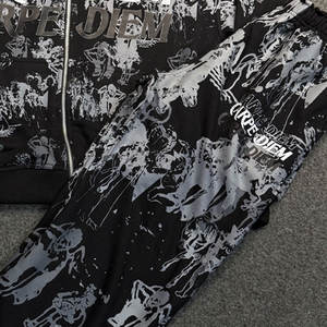 El mejor chándal desgastado de patrón sólido de moda de alta calidad para hombre, ropa de calle cómoda para hombre, chándal desgastado - Product Image 6