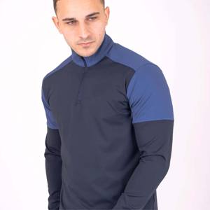 Haut de fitness Quick Dry 1/4 Zip pour homme: idéal pour la gym et le golf, T-shirt de sport à manches longues - Product Image 3