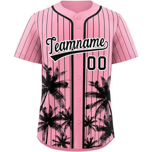 Maillot de baseball personnalisé bouton complet Softball uniforme sublimé matériel sergé nom numéro équipe broderie point USA Design - Product Image 4