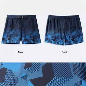 Pantalones cortos de playa de secado rápido con cordón de cintura Pantalones cortos de playa para hombre Pantalones cortos de baño de color sólido - Product Image 2