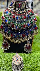 Latest Designs Wholesale Prices Afghan Kuchi Boho <b>Fine</b> <b>Jewelry</b> <b>Sets</b> Women 100% High Quality Handmade Vintage Stainless Wedding - Product Image 3