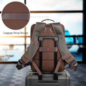 Mochila grande para ordenador portátil Polare de cuero genuino de 17,3 pulgadas, mochila Retro de viaje de negocios de 26L, mochila para ordenador Weekender, características - Product Image 3