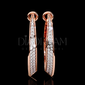 Pendientes de aro de moissanita de plata 925 para mujer, joyería de moda nueva con chapado en oro fino personalizado elegante - Product Image 4