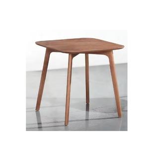 Type de tabouret en bois de style moderne Table de forme ronde avec produit décoratif poli en bois naturel Table basse - Product Image 3