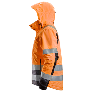 Naranja Hi Vis Ropa de trabajo de invierno Poliéster Chaqueta DE SEGURIDAD reflectante Logotipo personalizable Cremallera Abrigo fluorescente de alta visibilidad - Product Image 6