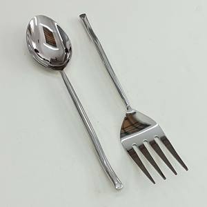 Vaisselle et vaisselle Métal Acier inoxydable Couverts Ensemble de couverts à manche carré épais Aspect moderne Couverts - Product Image 4