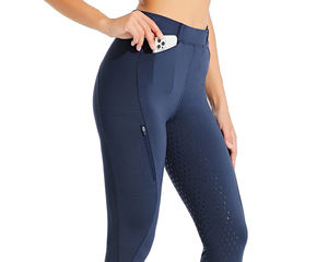 Leggings d'équitation taille haute modernes pour femme – Confortables, respirants, en polyester et élasthanne, sans couture, avec ceinture d'équitation extensible - Product Image 1