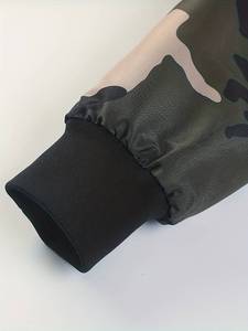 2024 logotipo personalizado estampado bordado 100% poliéster Streetwear de talla grande Cool camuflaje Reversible Bomber Jacket - Product Image 5